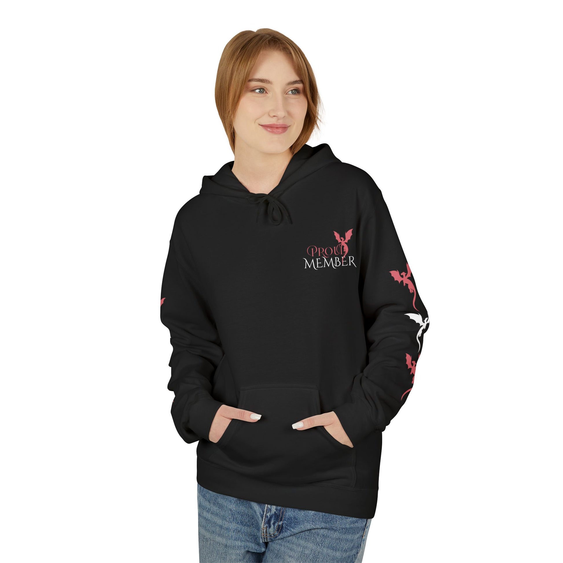 Dragon Den Hoodie with Sleeve Design- INTERNATIONAL